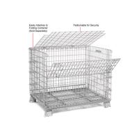 Buy cheap Multi Function Mesh Storage Cage Metal Cage Bins Strong Reinforced Design product