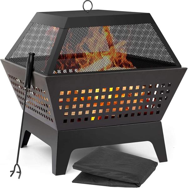 Buy cheap Outdoor 24.4'' Wood Burning Brazier Burning Fire Pit Heavy Duty Grille Black from wholesalers