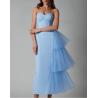 Buy cheap Custom Apparel Factory 100% Polyester Women's Sleeveless V Neck Maxi Dress Long Mesh Slim Slit Dress from wholesalers