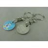 Buy cheap Promotional 2D Shopping Cart Coin Keychain , Iron Stamped Custom Metal Tokens from wholesalers