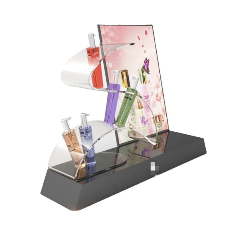 Acrylic Display for Cosmetic Shops Customizable Design Counter-Top Placement Material