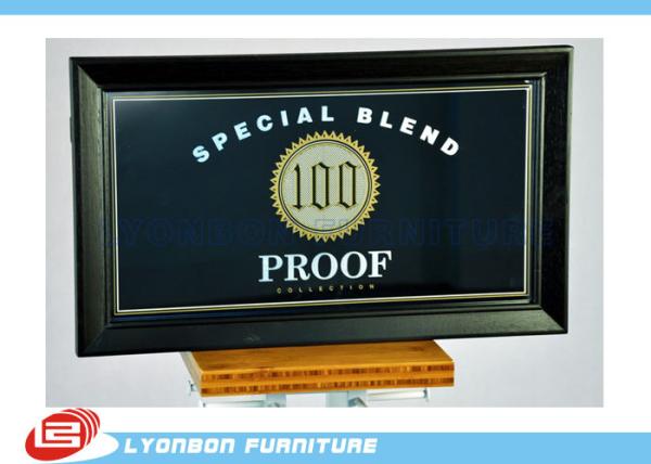 Buy cheap Store Durable Wood Display Accessory With Printing logo , Black MDF Display Sign from wholesalers