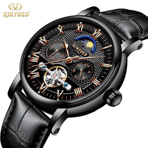 Buy cheap KINYUED 2019 Creative Automatic Men Watches Luxury Brand Moon Phase Mens Mechanical Watch from wholesalers