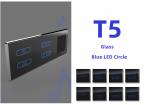 Tempered Glass Touch Wall Switch Blue Light Wall Mounted Switch