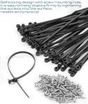 Mountable Head Nylon 6.6 Cable Tie 300mm x 7.6, Plastic Cable Tie 120 lbs with