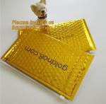Slider padded grip seal Golden bags, air bubble bag with slider zipper,design