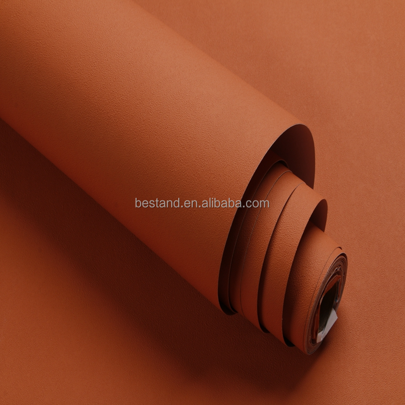 Caramel Orange Plain Color Wallpaper 122cm 61cm Self Adhesive Vinyl Wallpaper For Bathroom