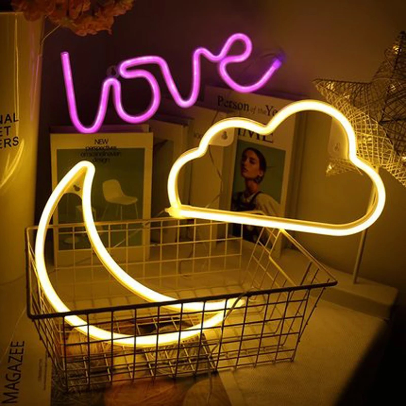 Wholesale Styles Led Neon Light Colorful Rainbow Neon Sign for Room Home Party Wedding Decoration Xmas Gift Neon Lamp