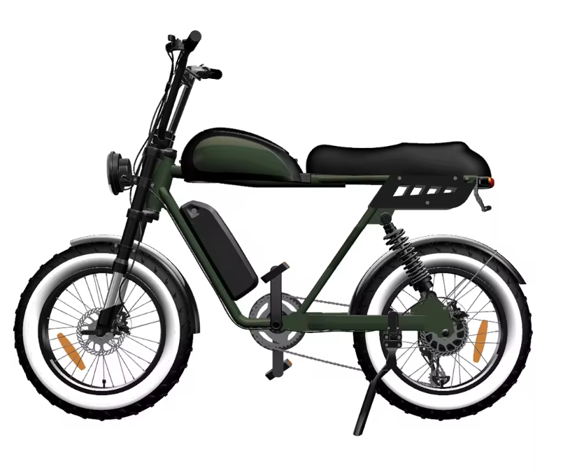 20 Inch Fat Tire 73 Style Ebike 7 Speed Electric Mountain Bike 48V 500W 750W 1000W Retro Full Suspension Electric Bike