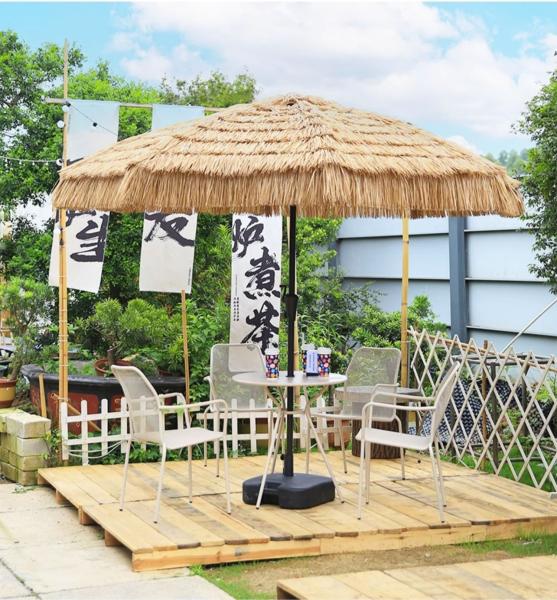 Buy cheap Courtyard Beach Parasol With Straw Thatch from wholesalers