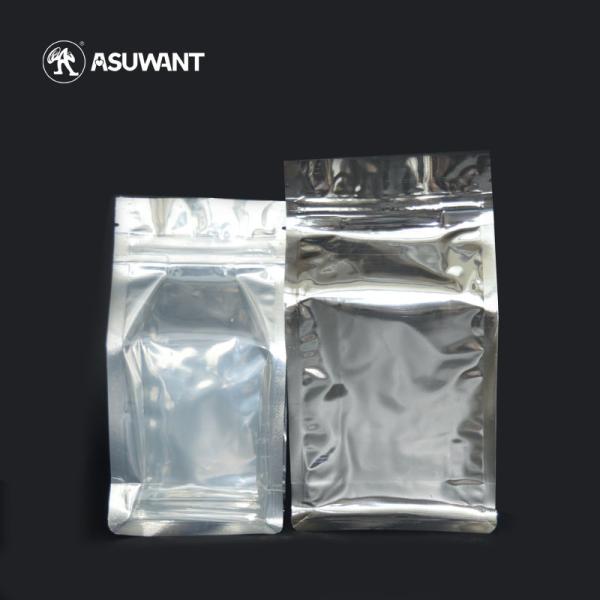 Buy cheap 130mic Aluminum Foil Bag Customized Logo Eight Side Sealed Flat Bottom Bag from wholesalers