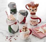 12oz 350ml Ceramic Milk Mugs Hand Painting 3D Relief For Christmas Festive
