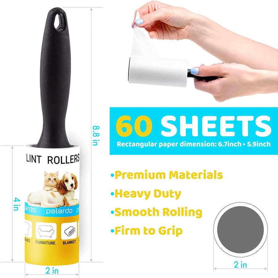 Removable White Plastic Lint Clothes Hair Remover Roller For Cat Fur