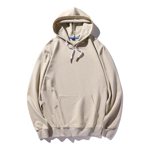 Buy cheap Kahki Oversize Mens Sports Hoodie Jacquard Logo 140gram Drawstring Pullover Hoodies from wholesalers