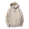 Buy cheap Kahki Oversize Mens Sports Hoodie Jacquard Logo 140gram Drawstring Pullover Hoodies from wholesalers