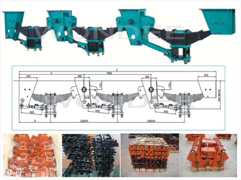 Slipper Spring Tandem Axle Suspension 26T 8mm German BPW ISO9001