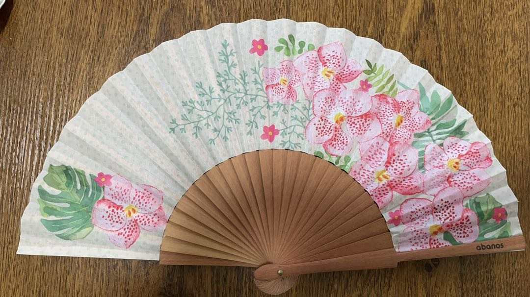 Wedding Spanish Personalised Cloth Wooden Iron Fan Fancy Black Custom Printed