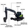Buy cheap Digger Crawler Hydraulic Excavator WEAX12 9 Ton Mini Diesel Excavator from wholesalers
