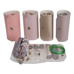Purple / Pink Leather Jewelry Bag For Jewelry Collect / Display 0.3kg Weight