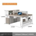 Employee Desktop Computer Table Multi-functional Office Desk and Chair for 4-6
