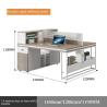 Buy cheap Employee Desktop Computer Table Multi-functional Office Desk and Chair for 4-6 People from wholesalers