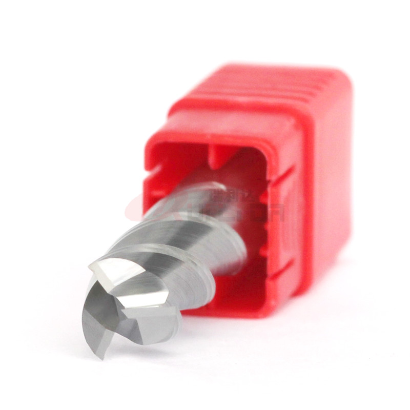 21mm Aluminum End Mill 45 Degree 3 Flutes Polished Solid Carbide