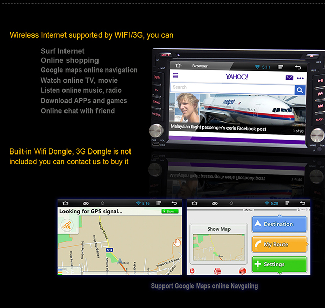Ouchuangbo Car Multimedia Android 4.2 for Nissan Frontier /Treeano /Micra DVD Stereo Radio Player iPod USB OCB-2813B