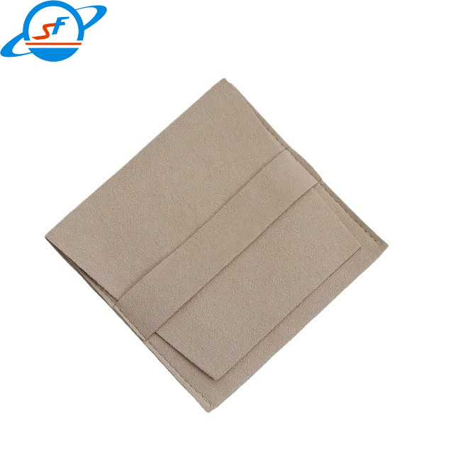 High end custom logo pu leather Microfiber Button Jewelry Pouch white pink velvet drawer jewelry gift bag pouch with log