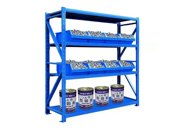 Boltless Cold Rolled Steel Steel Warehouse Shelving 4 Shelf Metal Storage Rack