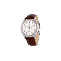 Buy cheap Genuine Leather Mens Stainless Steel Watches 100M Water Resistant 22mm Solid product