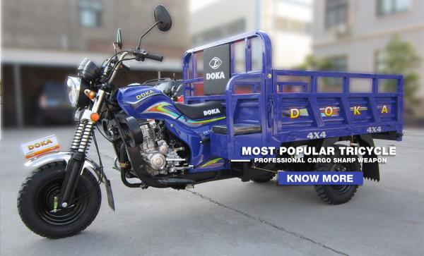 Buy cheap Gasoline Tuk Tuk Motorcycle With Side Seats , Three Wheeled Chinese Cargo Trike from wholesalers
