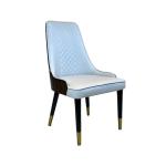 Customized Seat Thickness Luxury PU Leather Solid Wood Chair for Hotel Furniture