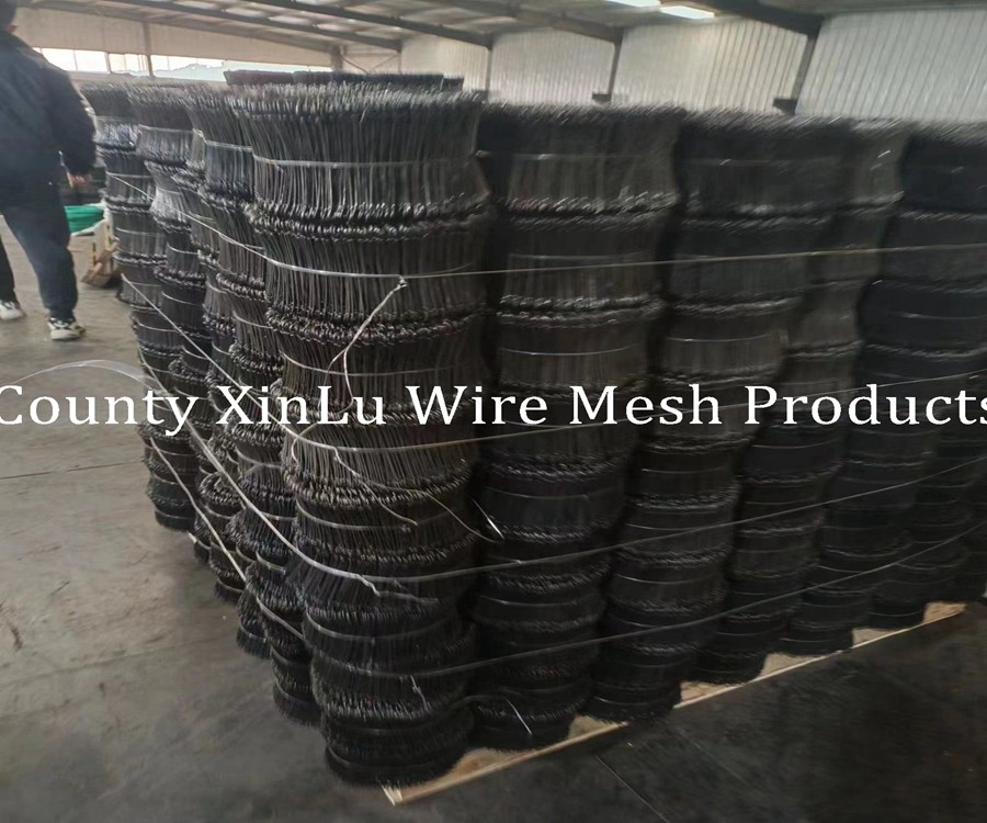Garden Black Double Loop Bale Ties 10cm Length BWG20 Q235 PVC Coated Twin Loop Rebar Binding Wire