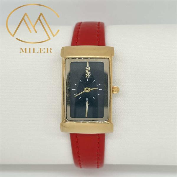 Buy cheap Laser Printing Logo Leather Strap Quartz Watch with 30 Meters Water Waterproof from wholesalers