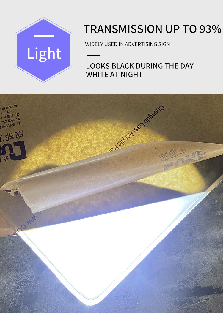 High Performance Acrylic Day Night Acrylic Sheet for Eye Catching Designs
