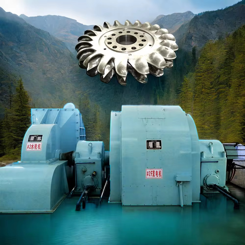Efficiency IP54 Pelton Turbine Generator 6-10kV 100-1000A 500-3000r/min
