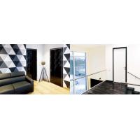 Buy cheap Aluminum Frame high gloss shiny matte black front door for villa product