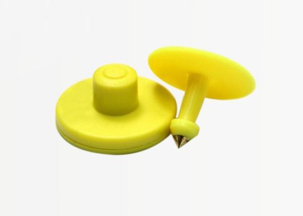 Buy cheap Yellow Animal Identification Ear Tags With Closed Top Side Two Designs from wholesalers
