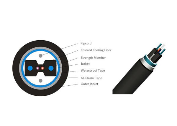 Buy cheap Single-Armored STEEL Strength Member, LSZH Outdoor FTTH Drop Cable FOR DUCT USAGE from wholesalers