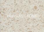 Beige Stone Slab Tiles Decorative Materials Professional Fabrication Customized