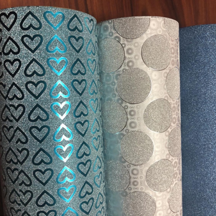 Opaque Decorative Samples Supply Sparkle Brite Glitter Film PVC Plastic Length 1000 m