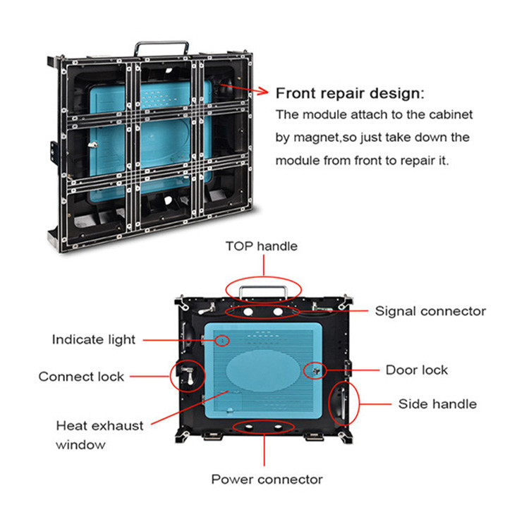 1920hz Refresh Rate Media P2.5 Indoor Advertising Led Display
