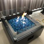 Outdoor Corten Steel Firepit Propane Fire Pit Set Burner Natrual Gas Firepit