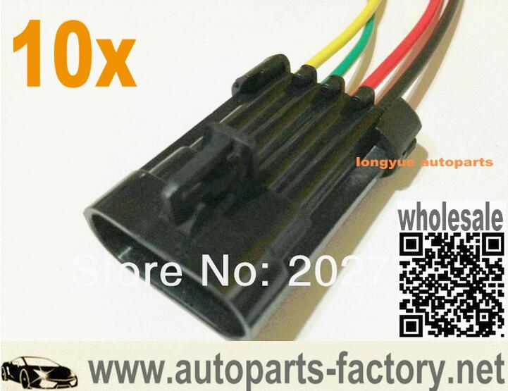 longyue 10pcs D580 LS1 LS6 Ignition Coil Pigtail connector ACDelco PT368 4 PIN FLAT 8"
