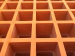 Orange Fiberglass Grating Panels / Fiberglass Walkway Grating Plastic Material