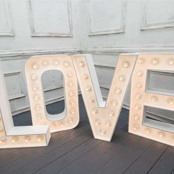 Buy cheap Stainless Steel LED Metal Bulb Letters Signage for Office and Birthday Celebration from wholesalers