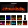 Buy cheap Versatile Safe Electric Fireplace Heater 50 inch 9 Colors Flame Dimplex Mirror Heater from wholesalers