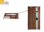 Walnut Wood Grain Finish Fire Safety Door 16/18 Gal Steel Sheet Swing Opening