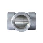 Carbon Steel Female Bspt Threaded Tee Fitting Adapter 3 Way Corrosion Resistant