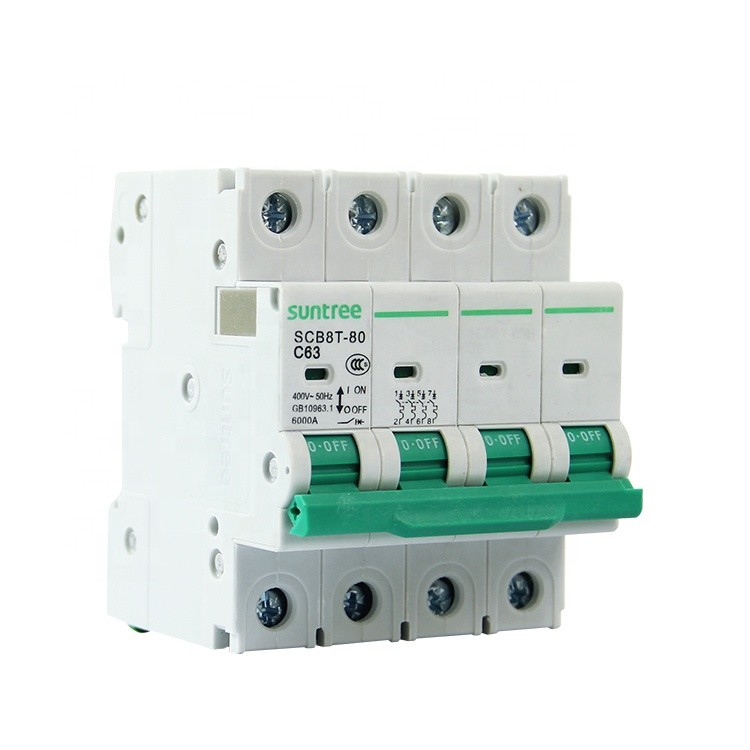 China 125Amp 100A 8KA SCB8T MCB Circuit Breakers on sale